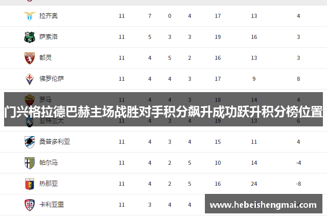 门兴格拉德巴赫主场战胜对手积分飙升成功跃升积分榜位置